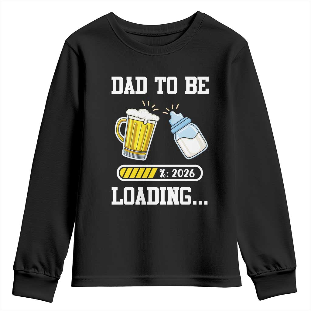 Dad to Be 2026 Youth Sweatshirt Funny Pregnancy Reveal TS14 Black Print Your Wear