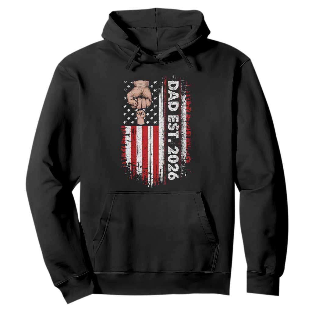 New Dad 2026 Hoodie Patriotic US American Flag Gifts Fathers Day TS14 Black Print Your Wear