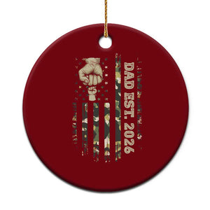 New Dad 2026 Ceramic Ornament Camo American Flag Military Dad Father's Day TS14 1pc Red Print Your Wear
