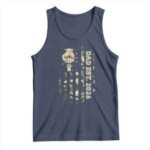 New Dad 2026 Tank Top Camo American Flag Military Dad Father's Day TS14 Navy Print Your Wear