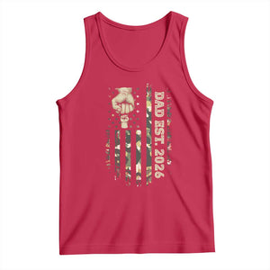 New Dad 2026 Tank Top Camo American Flag Military Dad Father's Day TS14 Red Print Your Wear