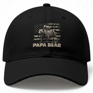 Papa Bear Father's Day Baseball Cap Camouflage California Republic Flag Bear TS14 Print Your Wear