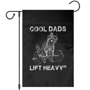 Cool Dads Lift Heavy Garden Flag Gym Dad Raccoon TS14 Black Print Your Wear