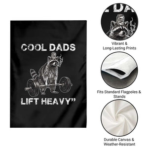 Cool Dads Lift Heavy Garden Flag Gym Dad Raccoon TS14 Print Your Wear