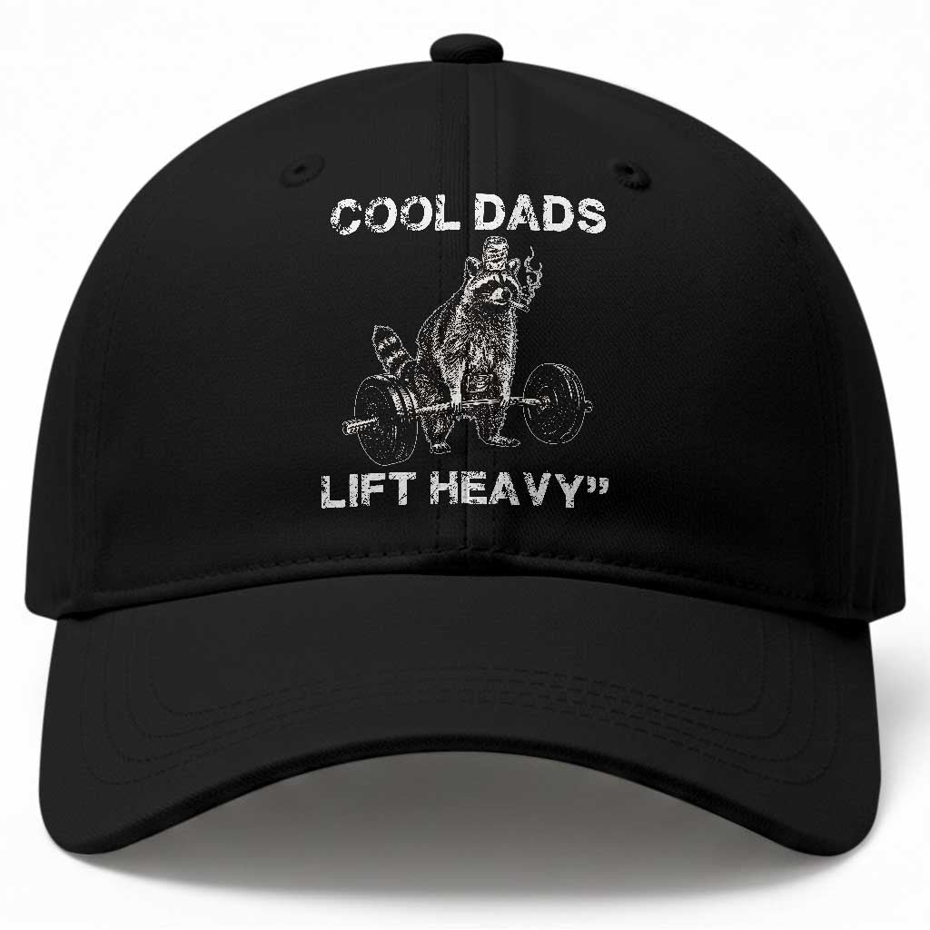 Cool Dads Lift Heavy Baseball Cap Gym Dad Raccoon TS14 Print Your Wear
