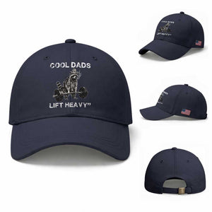 Cool Dads Lift Heavy Baseball Cap Gym Dad Raccoon TS14 Baseball Cap Universal Fit Navy Print Your Wear