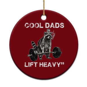 Cool Dads Lift Heavy Ceramic Ornament Gym Dad Raccoon TS14 1pc Red Print Your Wear