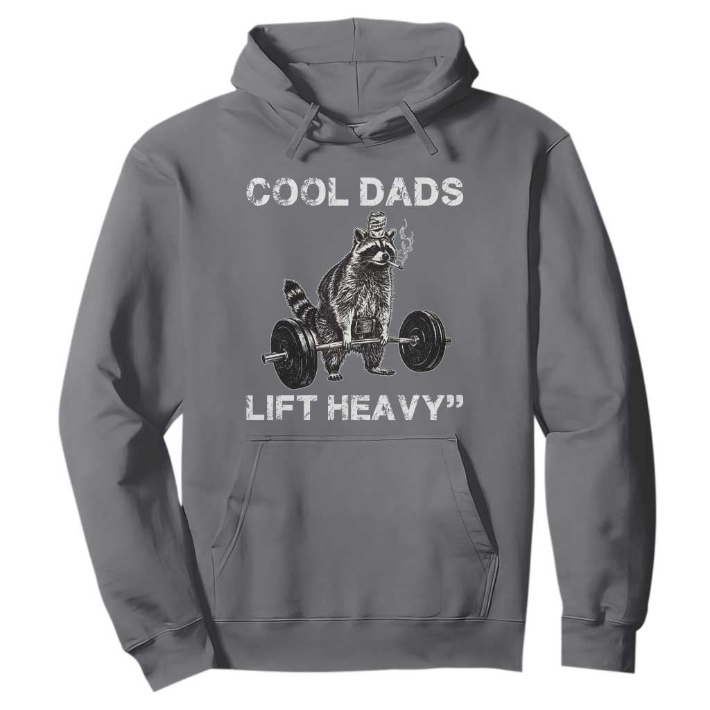 Cool Dads Lift Heavy Hoodie Gym Dad Raccoon TS14 Charcoal Print Your Wear