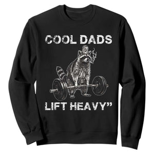 Cool Dads Lift Heavy Sweatshirt Gym Dad Raccoon TS14 Black Print Your Wear