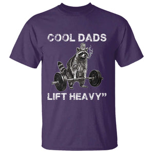 Cool Dads Lift Heavy T Shirt Gym Dad Raccoon TS14 Purple Print Your Wear