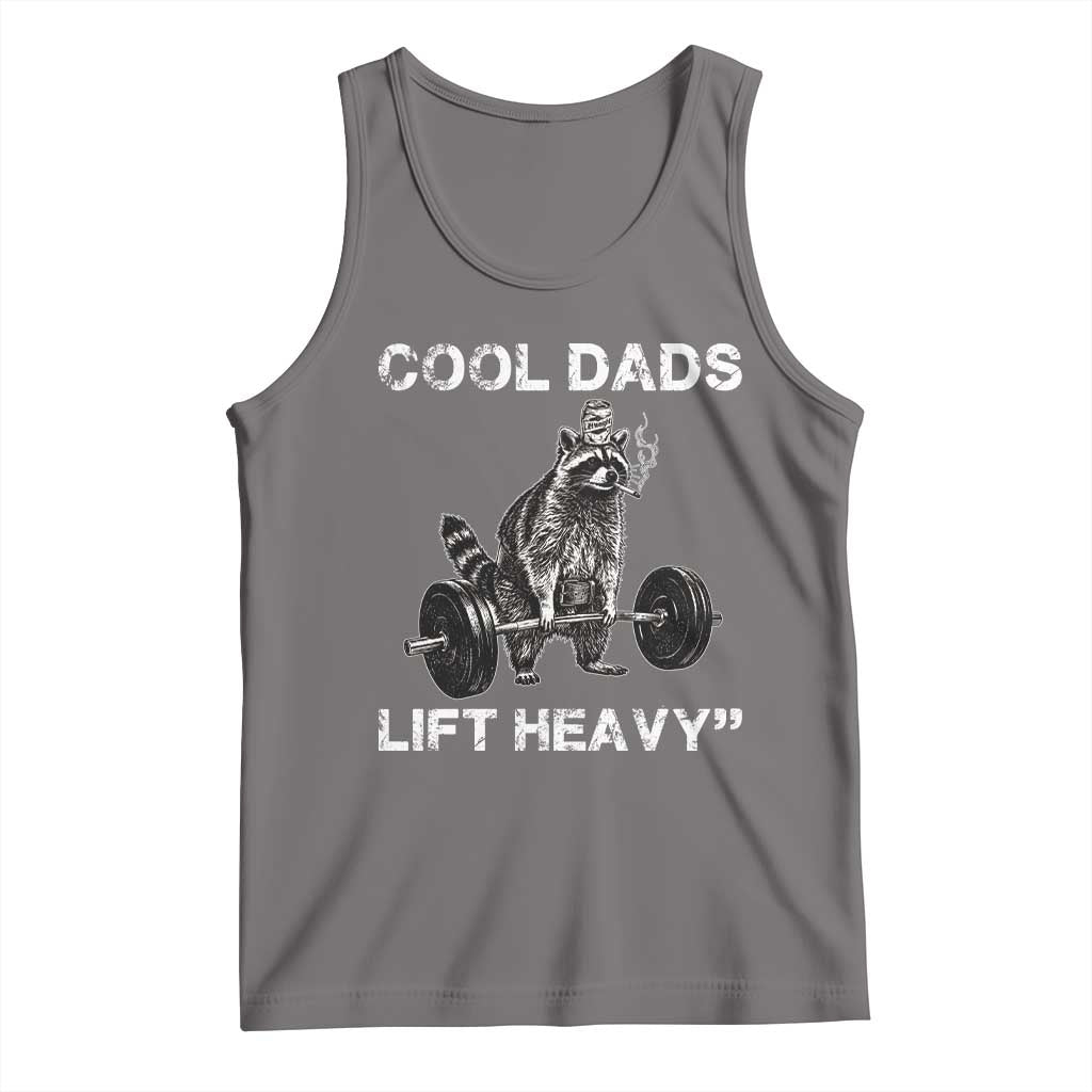 Cool Dads Lift Heavy Tank Top Gym Dad Raccoon TS14 Deep Heather Print Your Wear