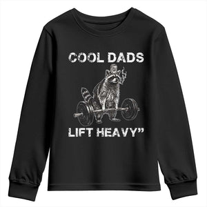 Cool Dads Lift Heavy Youth Sweatshirt Gym Dad Raccoon TS14 Black Print Your Wear