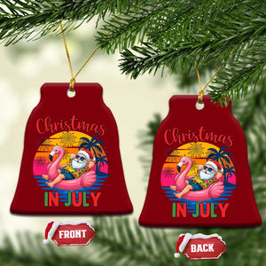 Funny Hawaiian Xmas Ceramic Ornament Santa Beach Tropical Xmas TS14 Print Your Wear