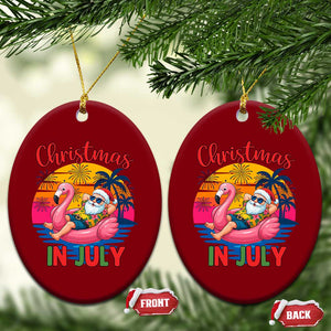 Funny Hawaiian Xmas Ceramic Ornament Santa Beach Tropical Xmas TS14 Print Your Wear