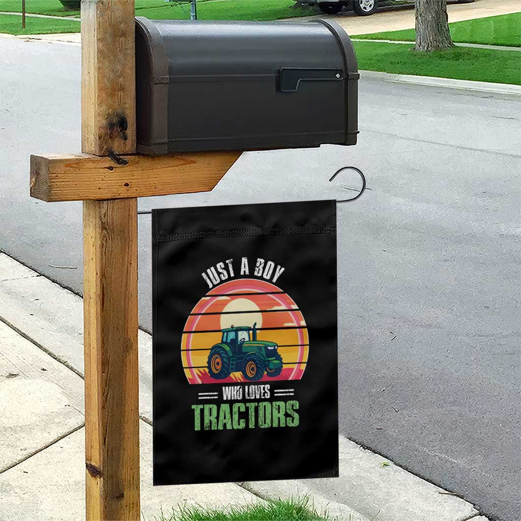 Funny Farmer Garden Flag Just A Boy Who Loves Tractors TS14 Print Your Wear