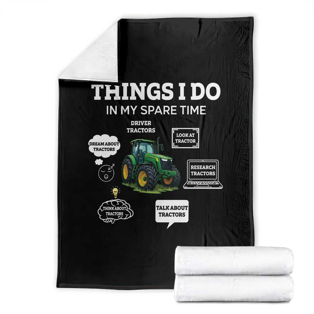 Funny Farmers Throw Blanket Things I Do In My Spare Time TS14 Black Print Your Wear