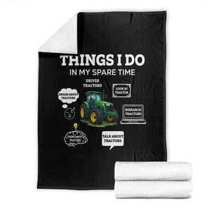 Funny Farmers Throw Blanket Things I Do In My Spare Time TS14 Black Print Your Wear