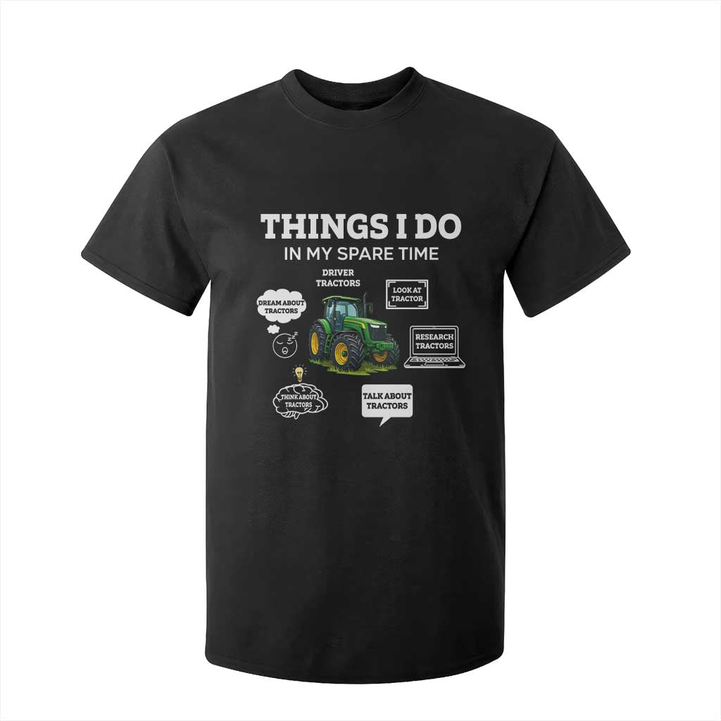 Funny Farmers T Shirt For Kid Things I Do In My Spare Time TS14 Black Print Your Wear