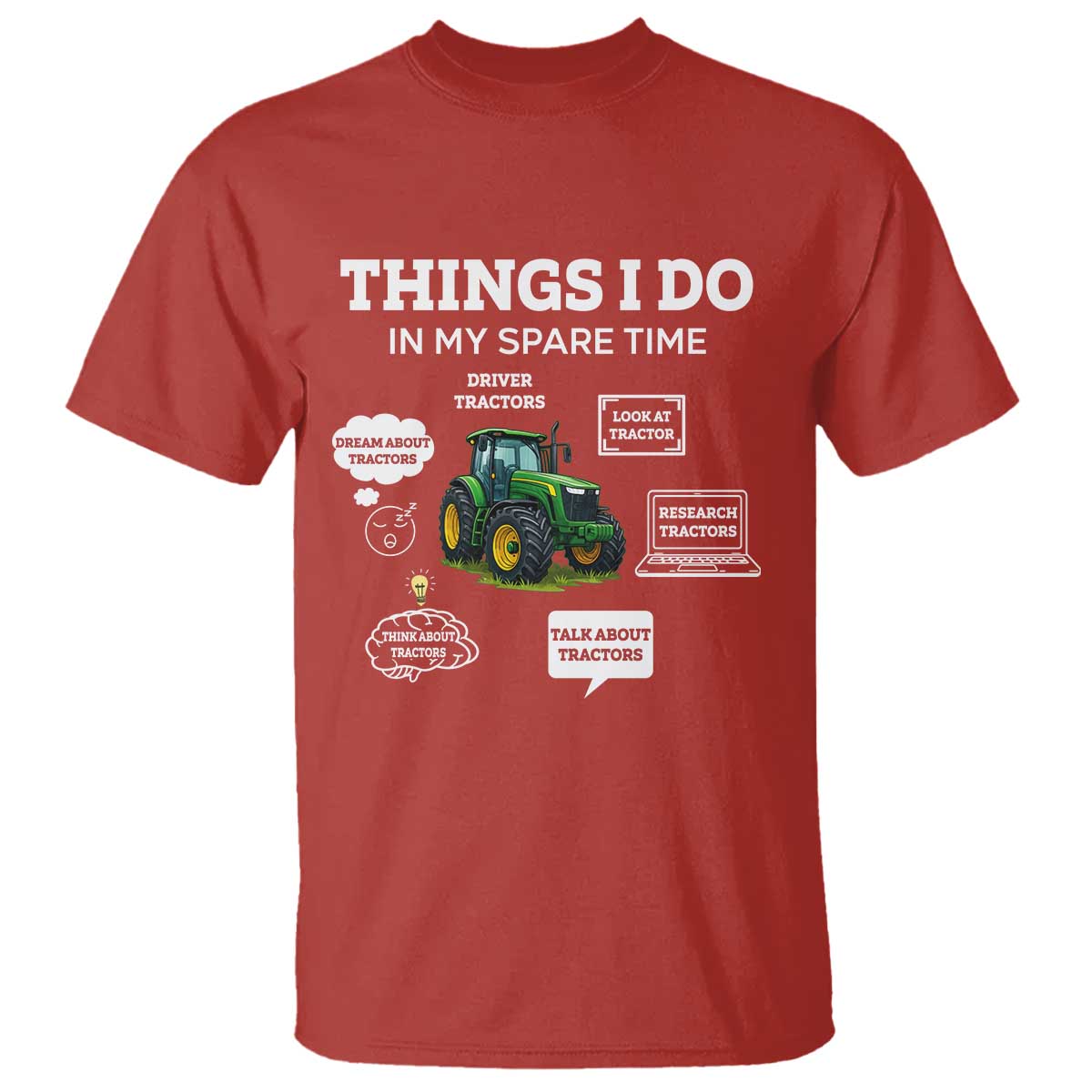 Funny Farmers T Shirt Things I Do In My Spare Time TS14 Red Print Your Wear