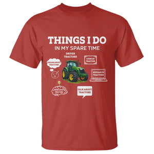 Funny Farmers T Shirt Things I Do In My Spare Time TS14 Red Print Your Wear