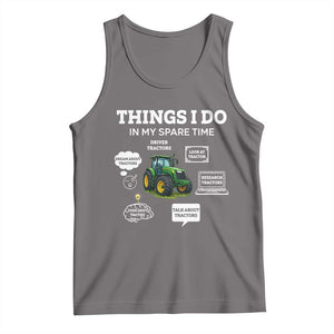Funny Farmers Tank Top Things I Do In My Spare Time TS14 Deep Heather Print Your Wear