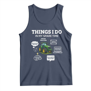 Funny Farmers Tank Top Things I Do In My Spare Time TS14 Navy Print Your Wear