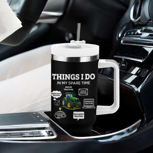 Funny Farmers Tumbler With Handle Things I Do In My Spare Time TS14 Print Your Wear