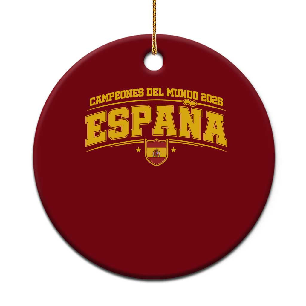 Spain Champions 2026 Ceramic Ornament Espana Soccer Football Fan Spanish Flag TS14 1pc Red Print Your Wear