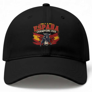 Spain Champions 2026 Baseball Cap Espana Soccer Fan Spanish Flag Bull TS14 Print Your Wear