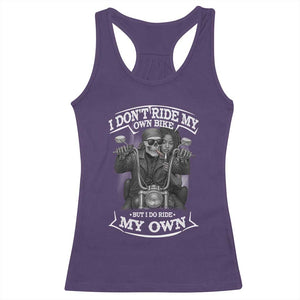 African American Motorcycle Racerback Tank Top Skeleton Biker TS14 Purple Print Your Wear