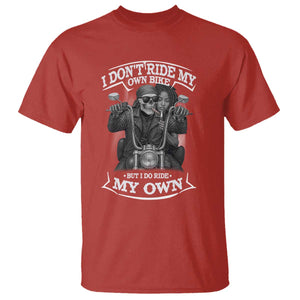 African American Motorcycle T Shirt Skeleton Biker TS14 Red Print Your Wear