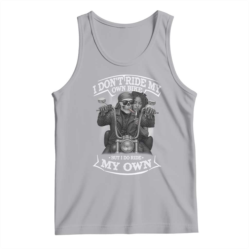 African American Motorcycle Tank Top Skeleton Biker TS14 Athletic Heather Print Your Wear