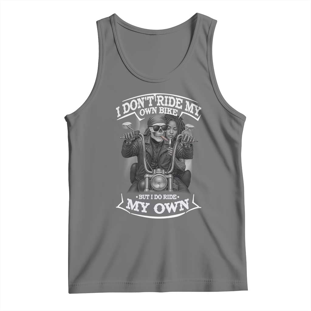 African American Motorcycle Tank Top Skeleton Biker TS14 Black Heather Print Your Wear