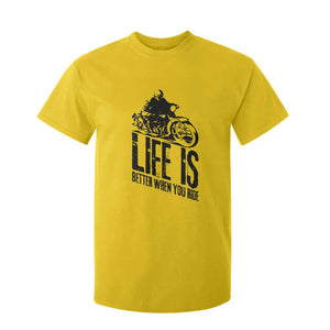 Funny Motorcycle Biker T Shirt For Kid Life Is Better When You Ride TS14 Daisy Print Your Wear