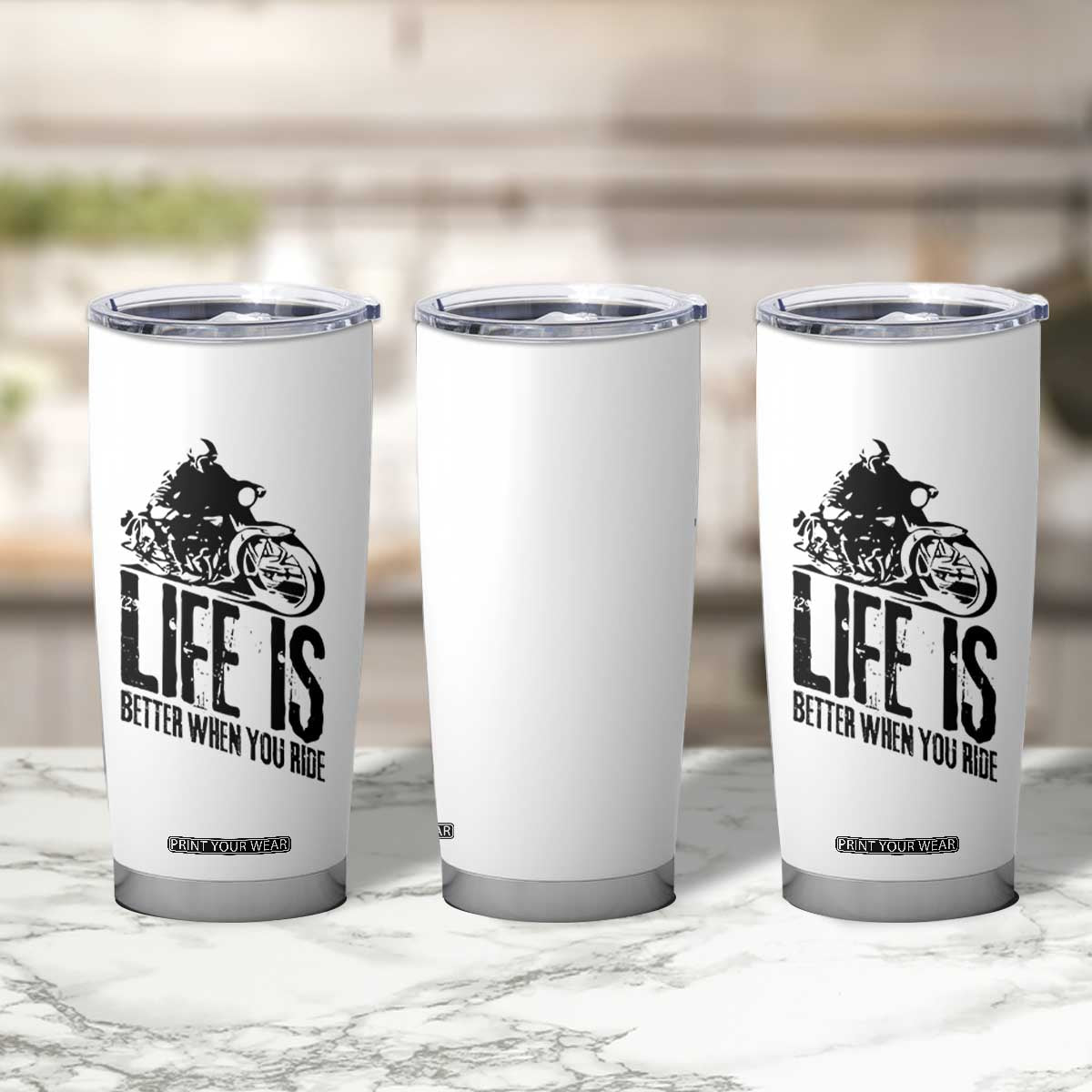 Funny Motorcycle Biker Tumbler Cup Life Is Better When You Ride TS14 Print Your Wear