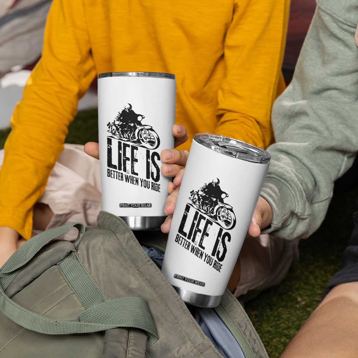 Funny Motorcycle Biker Tumbler Cup Life Is Better When You Ride TS14 Print Your Wear