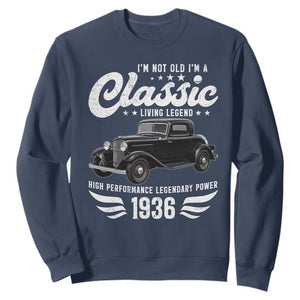 90th Birthday Classic Car For Legends Born In 1936 Sweatshirt Vintage Classic Hot Rod Coupe