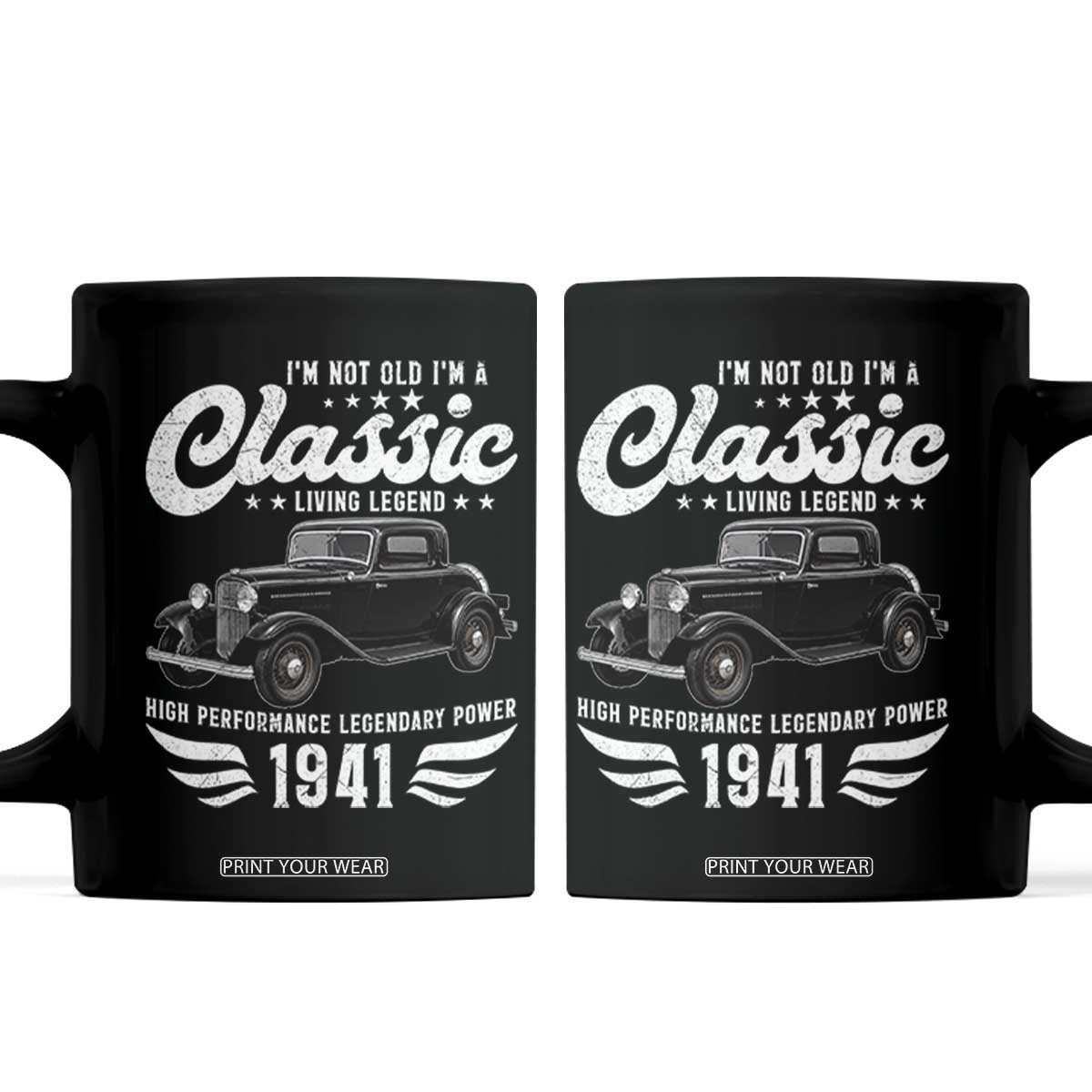 85th Birthday Classic Car For Legends Born In 1941 Coffee Mug Vintage Classic Hot Rod Coupe