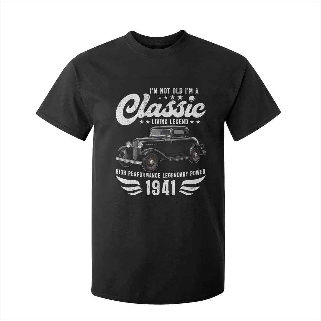 85th Birthday Classic Car For Legends Born In 1941 T Shirt For Kid Vintage Classic Hot Rod Coupe