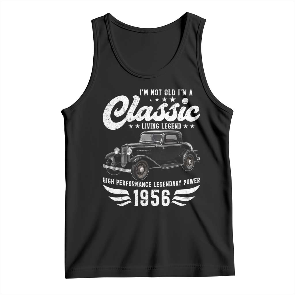 70th Birthday Classic Car For Legends Born In 1956 Tank Top Vintage Classic Hot Rod Coupe