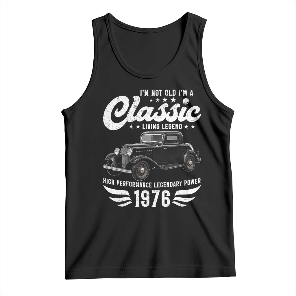 50th Birthday Classic Car For Legends Born In 1976 Tank Top Vintage Classic Hot Rod Coupe