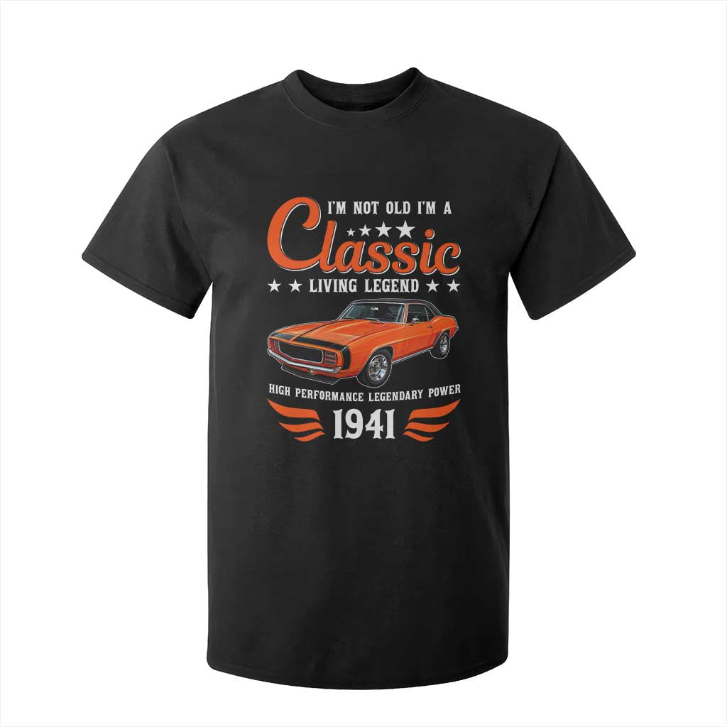 85th Birthday Classic Car For Legends Born In 1941 T Shirt For Kid I'm Not Old I'm Classic Vintage American Pony Car