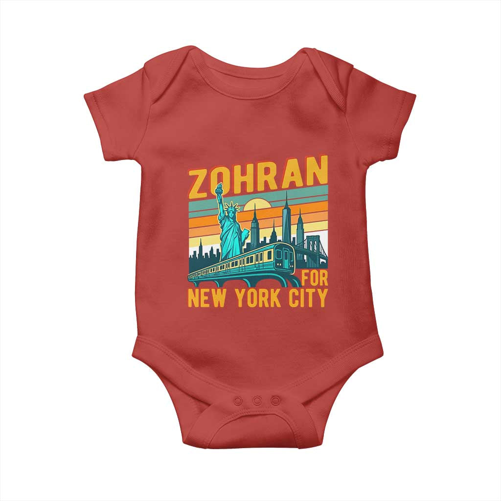 Zohran Mamdani NYC Mayor Baby Onesie TS14 Red Print Your Wear