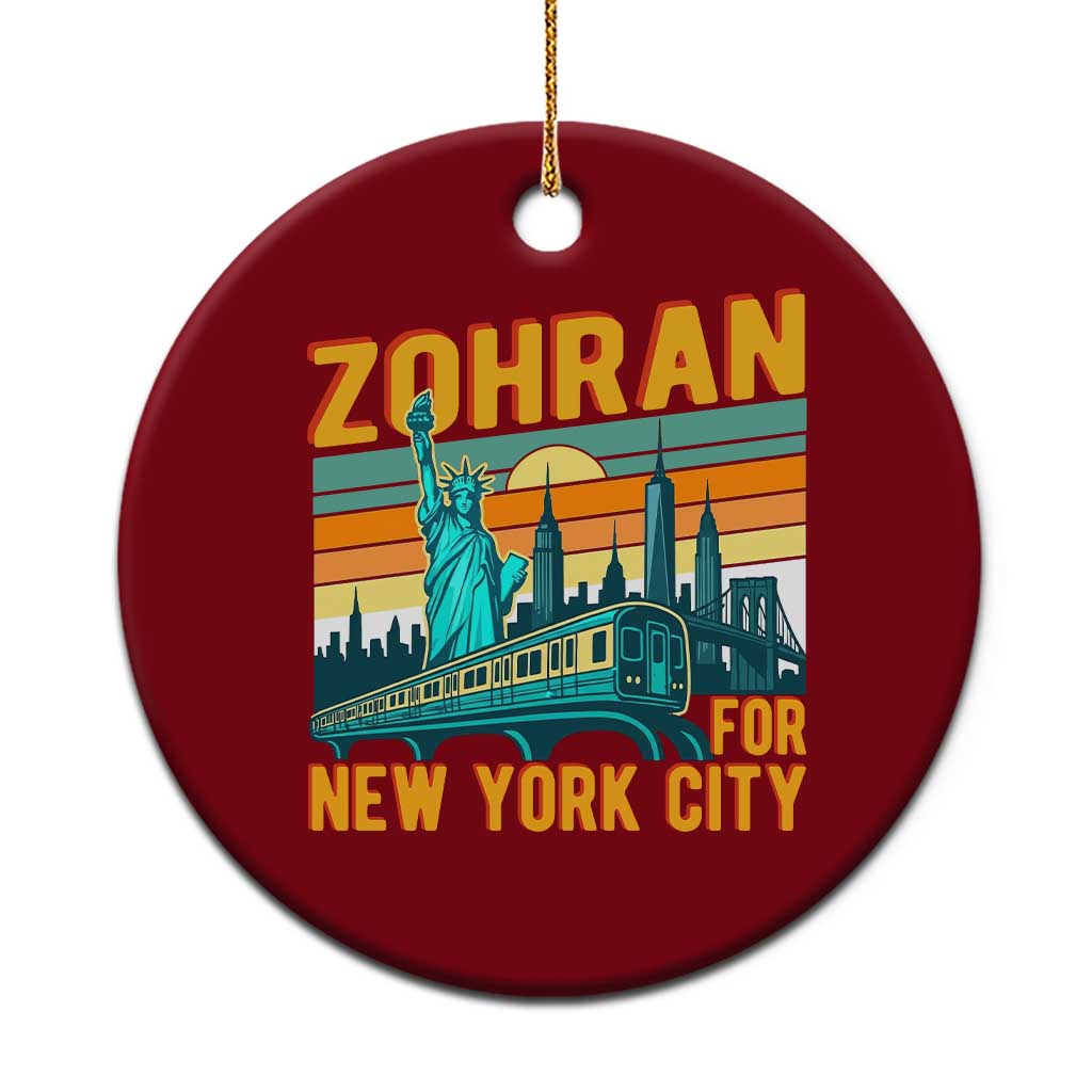Zohran Mamdani NYC Mayor Ceramic Ornament TS14 1pc Red Print Your Wear