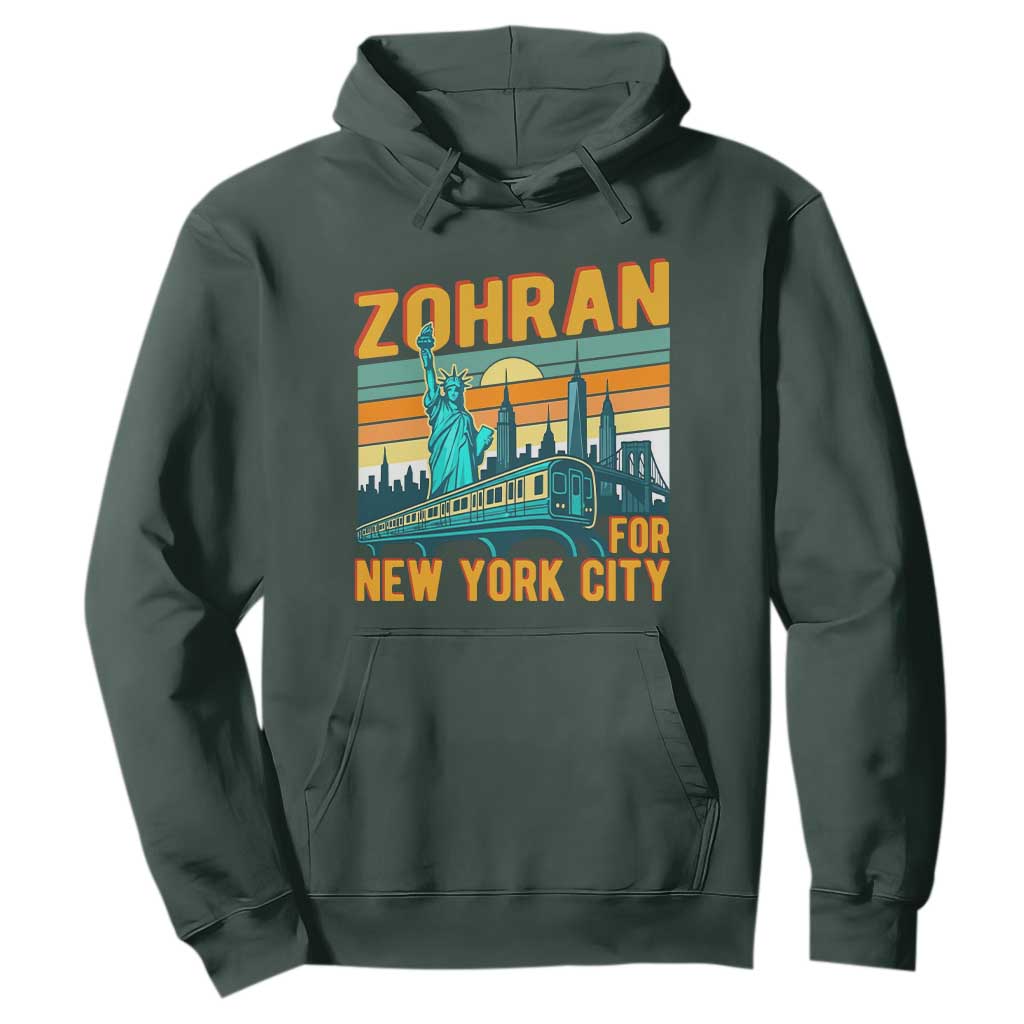 Zohran Mamdani NYC Mayor Hoodie TS14 Dark Forest Green Print Your Wear