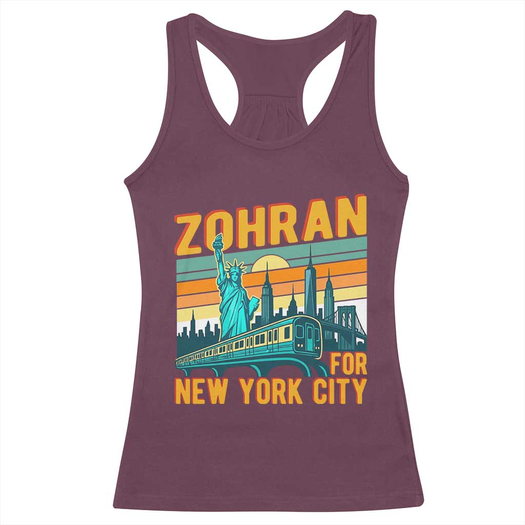 Zohran Mamdani NYC Mayor Racerback Tank Top TS14 Maroon Print Your Wear