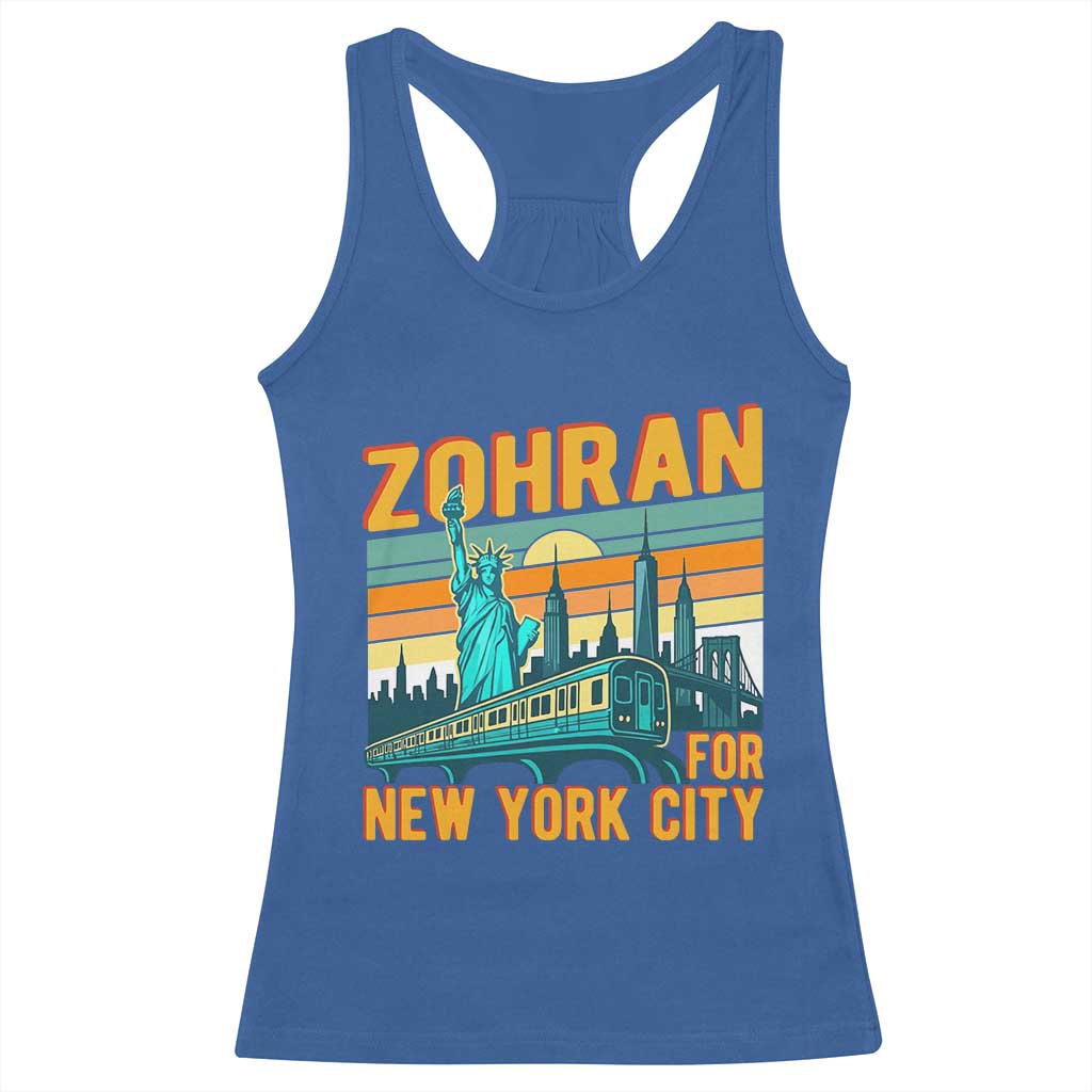 Zohran Mamdani NYC Mayor Racerback Tank Top TS14 Royal Blue Print Your Wear