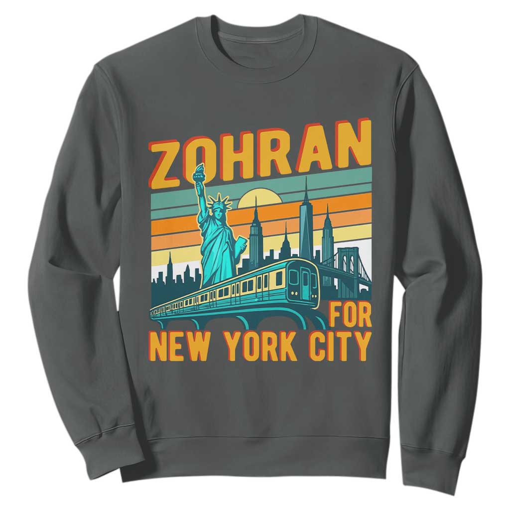 Zohran Mamdani NYC Mayor Sweatshirt TS14 Dark Heather Print Your Wear