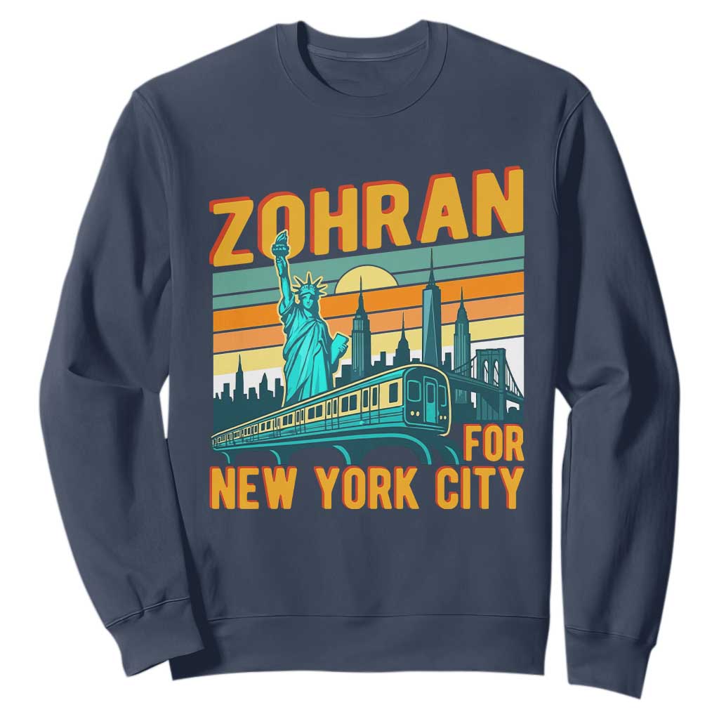 Zohran Mamdani NYC Mayor Sweatshirt TS14 Navy Print Your Wear