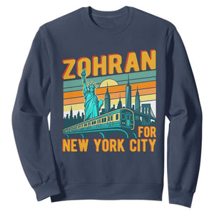 Zohran Mamdani NYC Mayor Sweatshirt TS14 Navy Print Your Wear